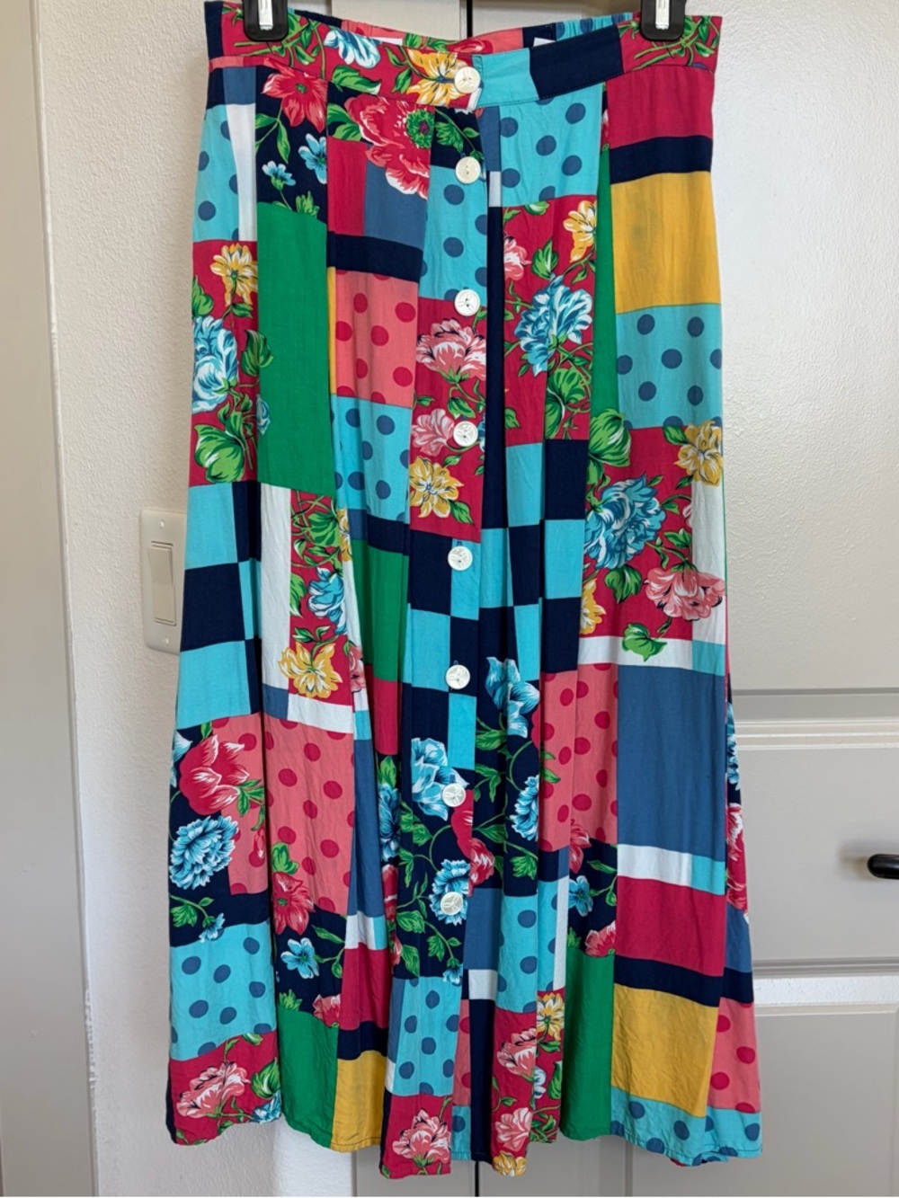 Chaus Vintage Patchwork Pattern Skirt